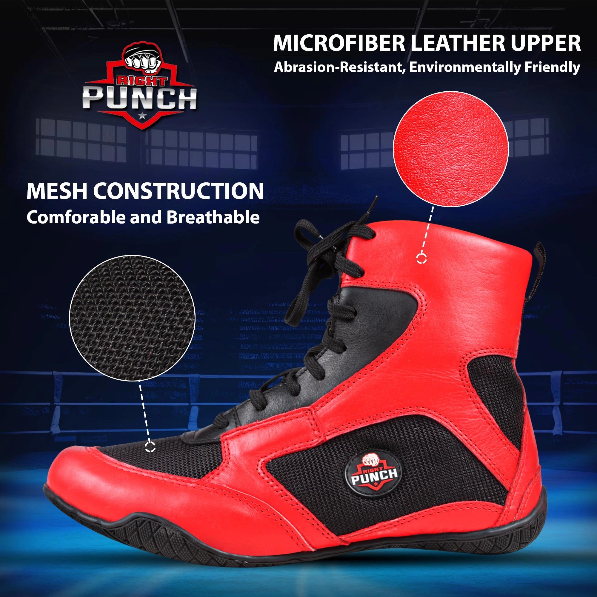 RightPunch Kickboxing Shoes Breathable Impact Safety Foot Protector