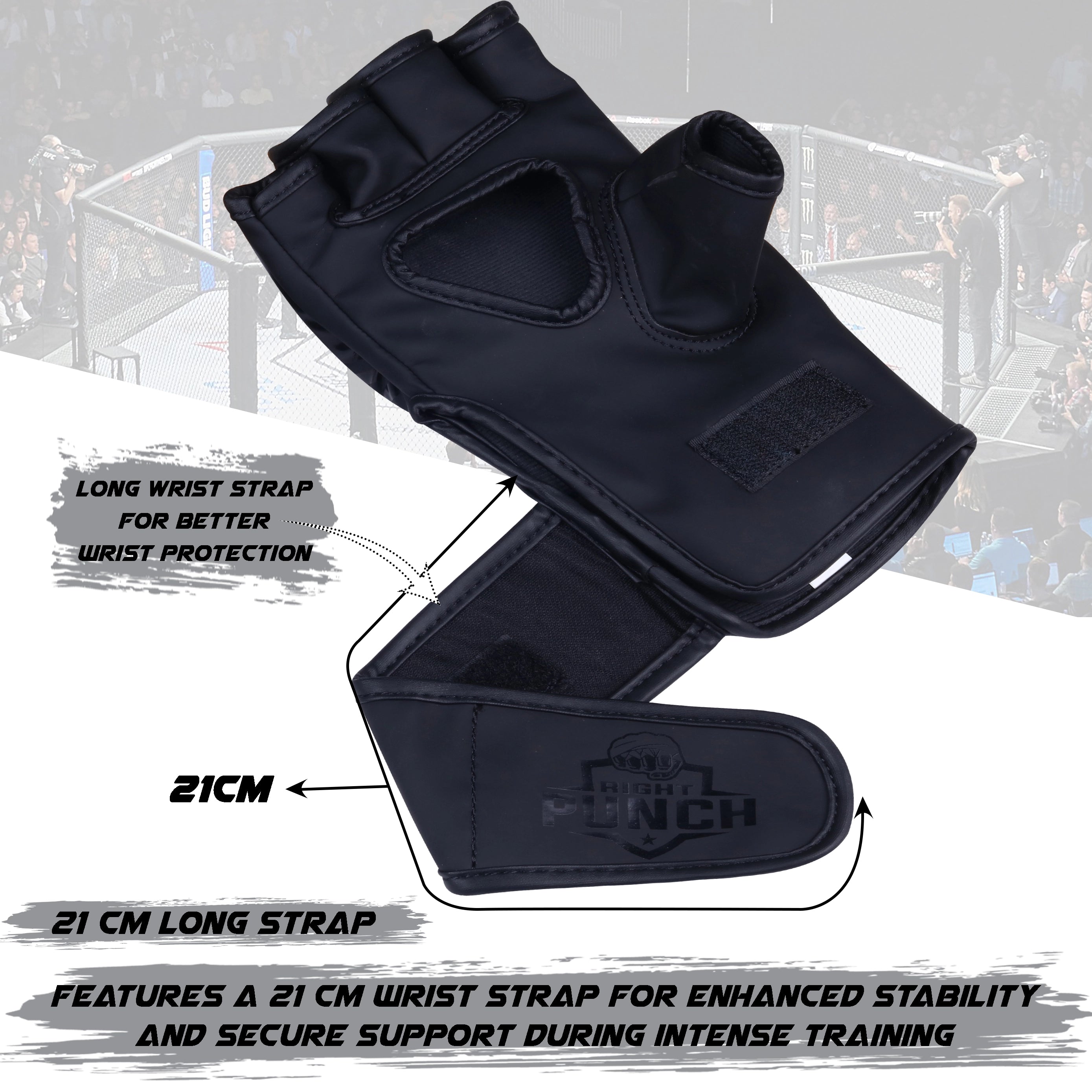 MMA Grappling Gloves Leather Impact Safety Intense Workouts