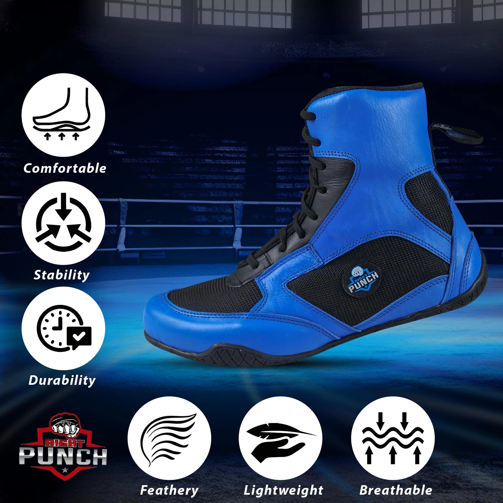 RightPunch Kickboxing Shoes Breathable Impact Safety Foot Protector