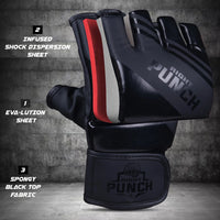 MMA Grappling Gloves Leather Impact Safety Intense Workouts