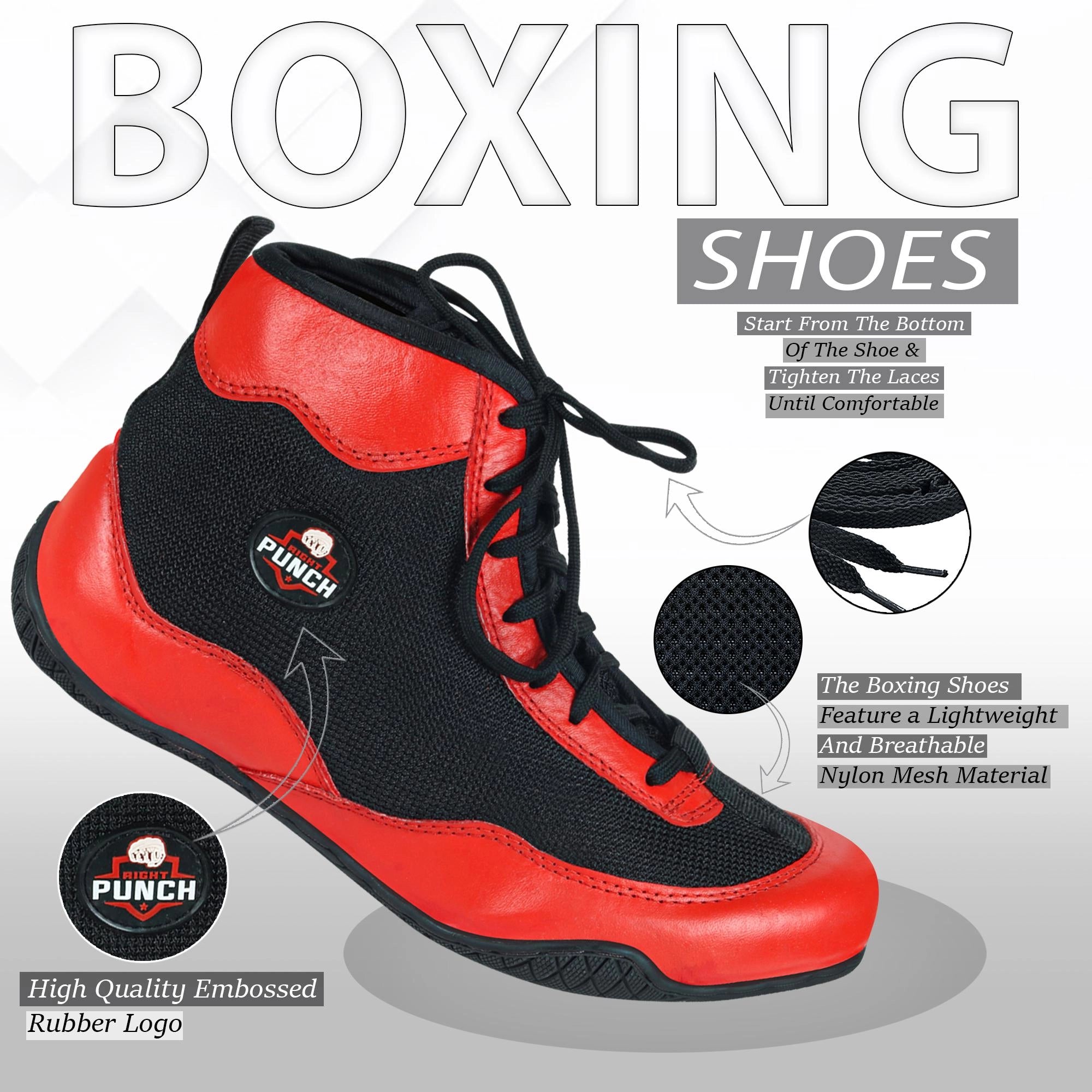 RightPunch Boxing Shoes For Training Amateur & Professionals