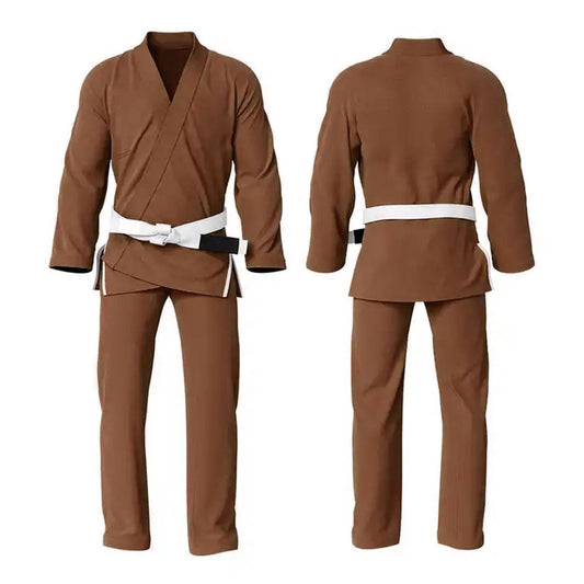 BJJ Gi for Men & Women Brazilian Jiu Jitsu GI Brown Suit with Free Belt 450 GSM - RightPunch Sports