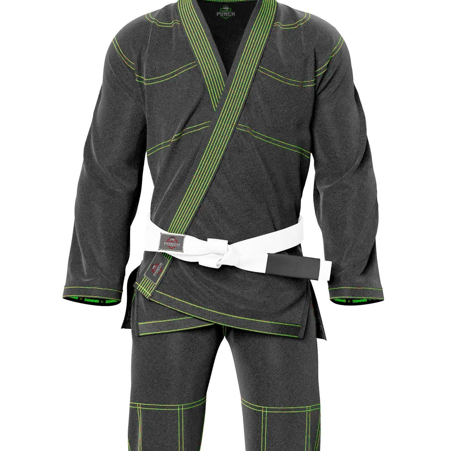 BJJ Gi for Men & Women Brazilian Jiu Jitsu GI Gray Suit with Free Belt 450 GSM - RightPunch Sports