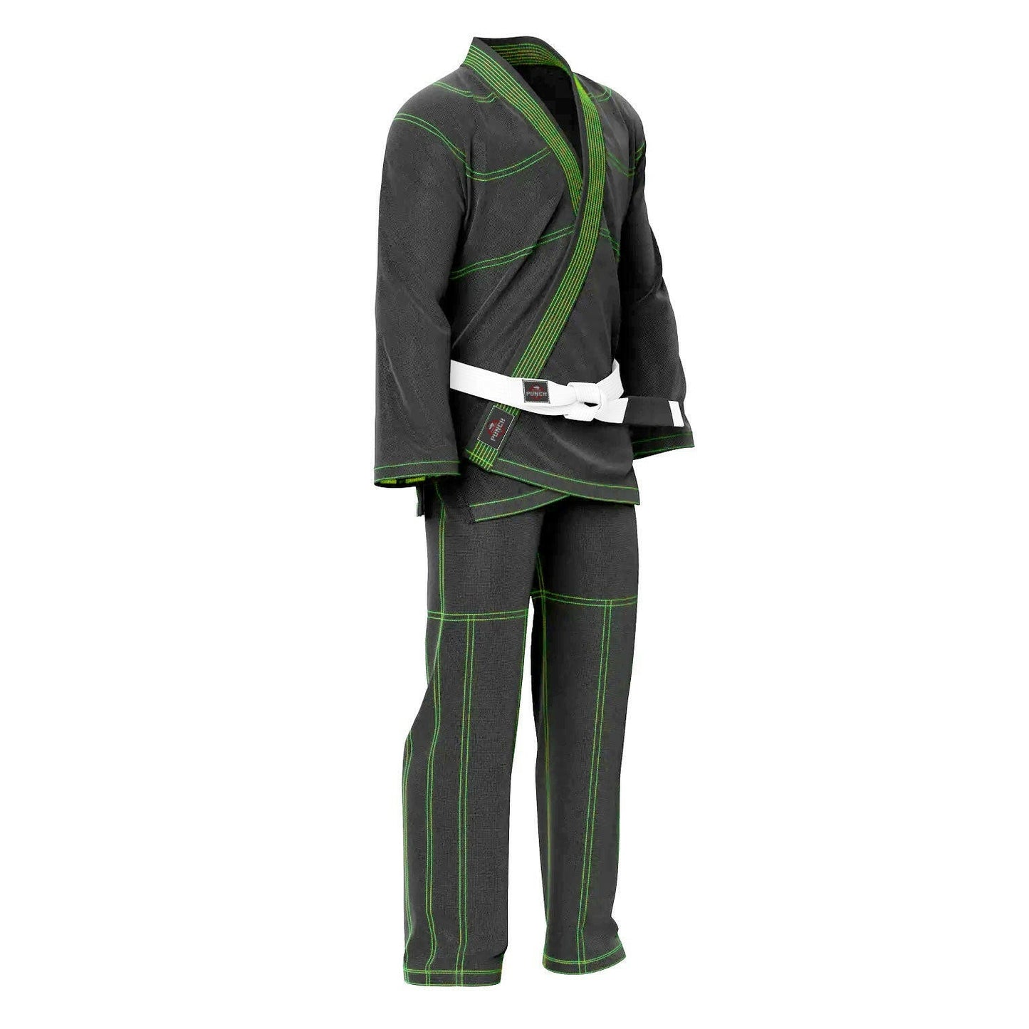 BJJ Gi for Men & Women Brazilian Jiu Jitsu GI Gray Suit with Free Belt 450 GSM - RightPunch Sports