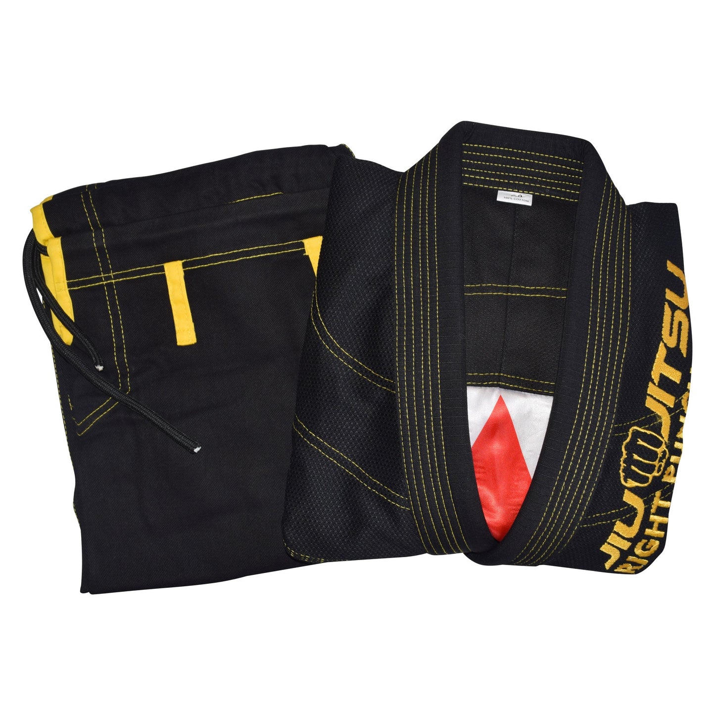 Black Bjj Gi for Kids - Brazilian Jiu Jitsu for Kids With Free Belt - RightPunch Sports