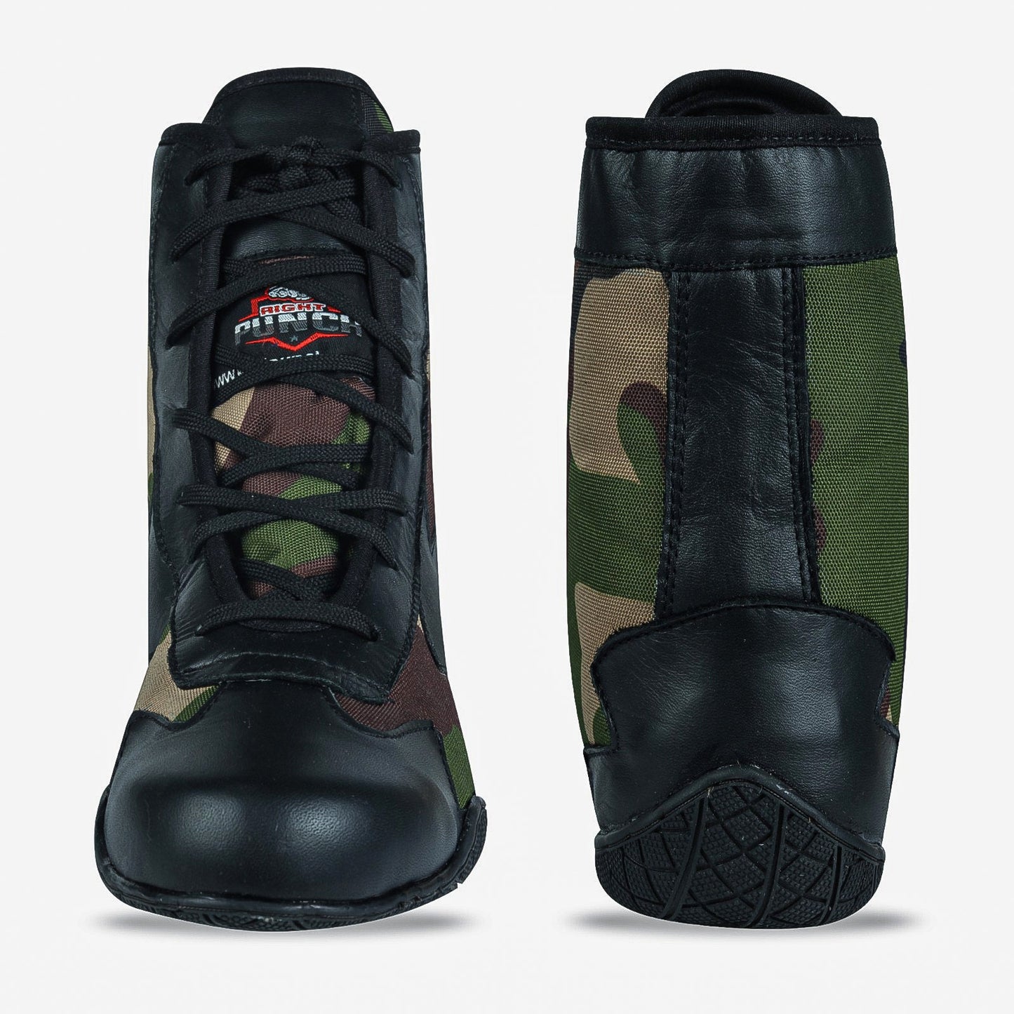 Black Camo Shoes for Boxing and Wrestling - RightPunch Sports