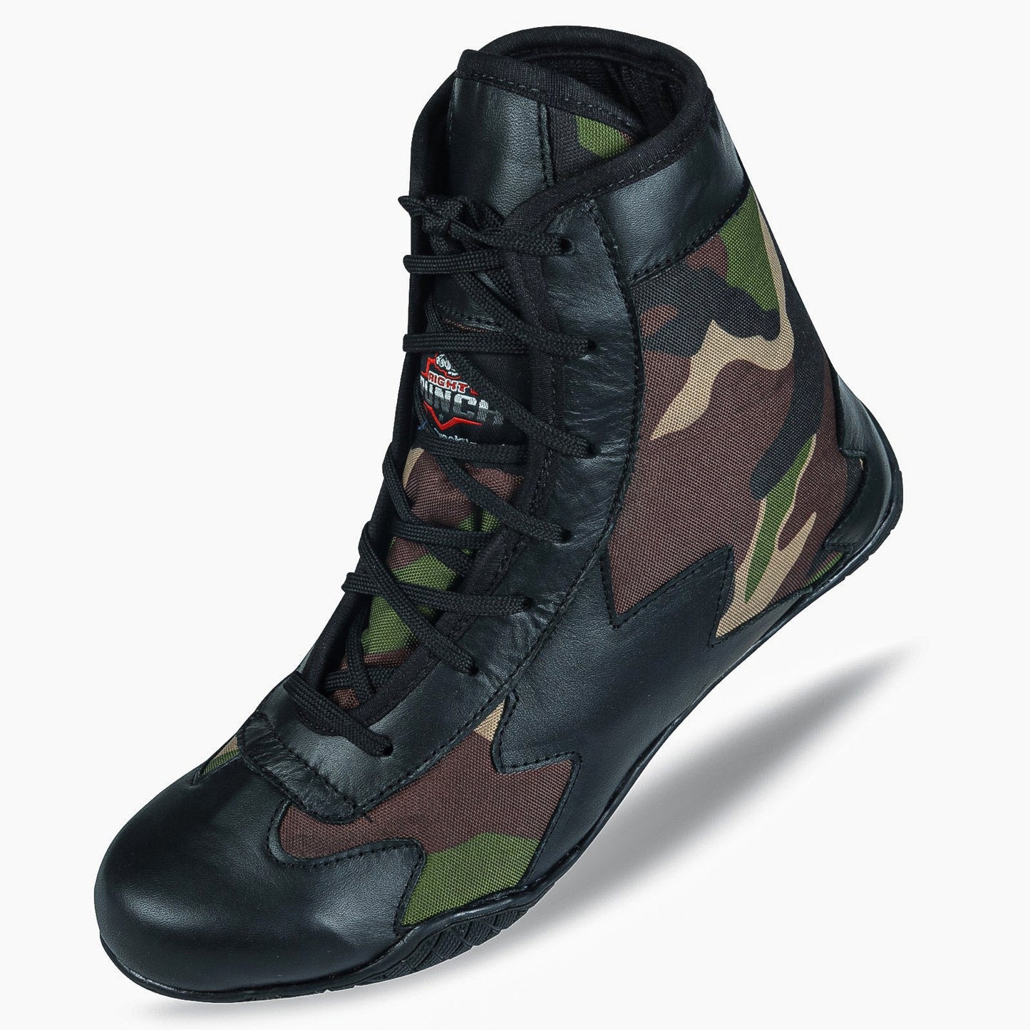 Black Camo Shoes for Boxing and Wrestling - RightPunch Sports