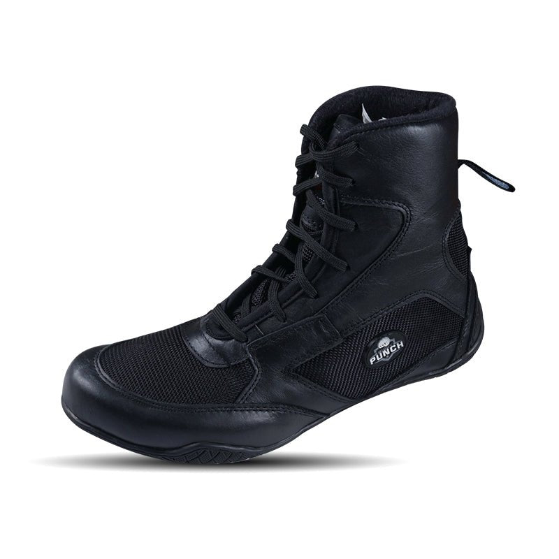 Black Men's Boxing and Wrestling Boot.