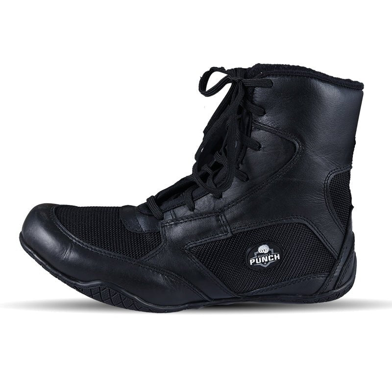 Black Men's Boxing and Wrestling Boot.