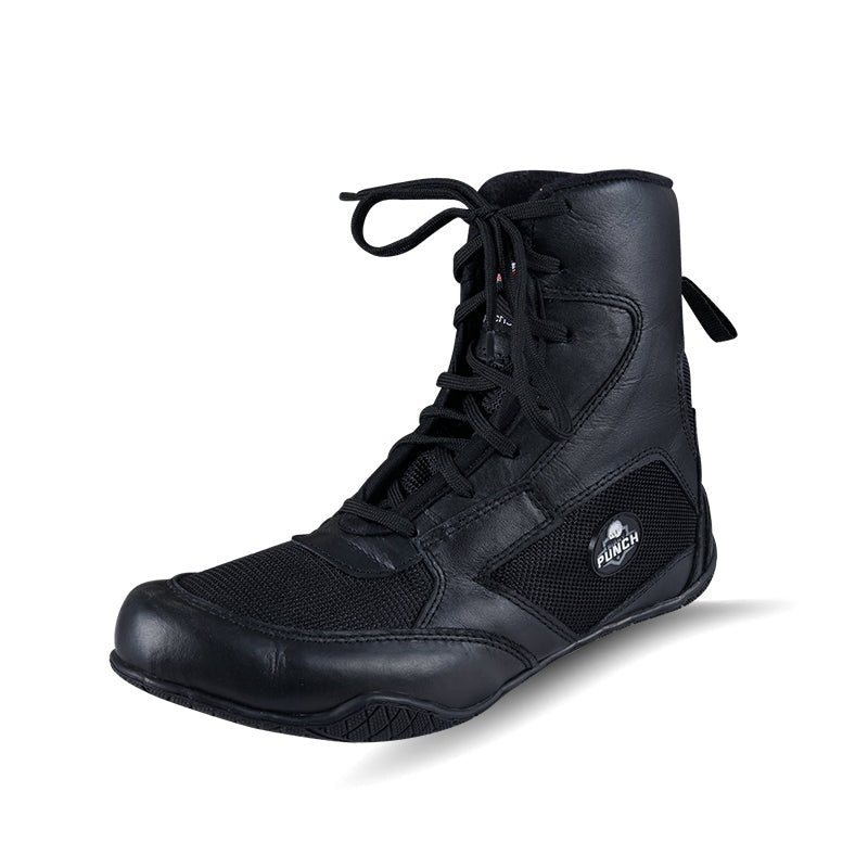 Black Men's Boxing and Wrestling Boot.