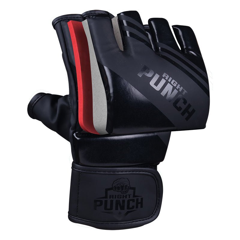 Black MMA Grappling Gloves – Training & Sparring - RightPunch Sports