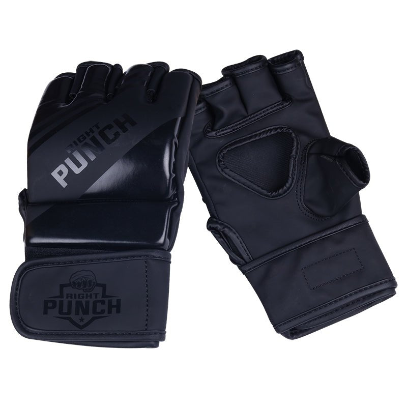 Black MMA Grappling Gloves – Training & Sparring - RightPunch Sports