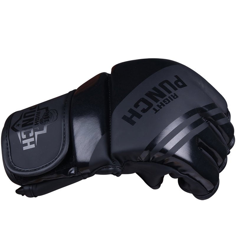 Black MMA Grappling Gloves – Training & Sparring - RightPunch Sports