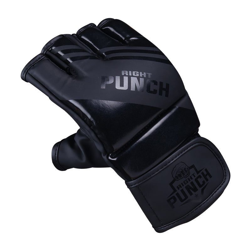 Black MMA Grappling Gloves – Training & Sparring - RightPunch Sports