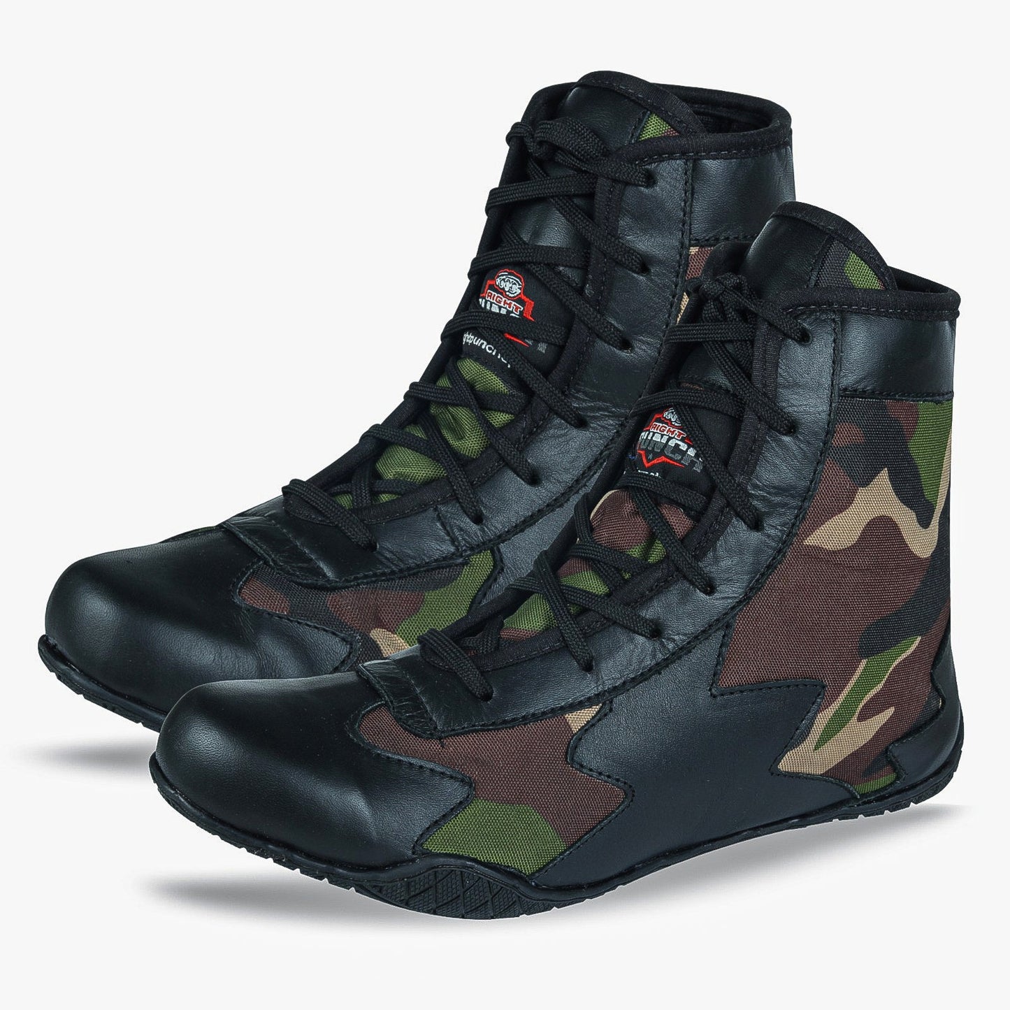 Blue Camo Shoes for Boxing and Wrestling - RightPunch Sports