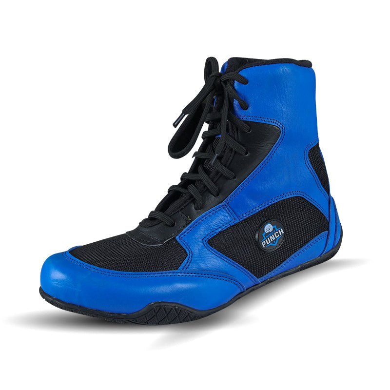 Blue Men's Boxing and Wrestling Boots.