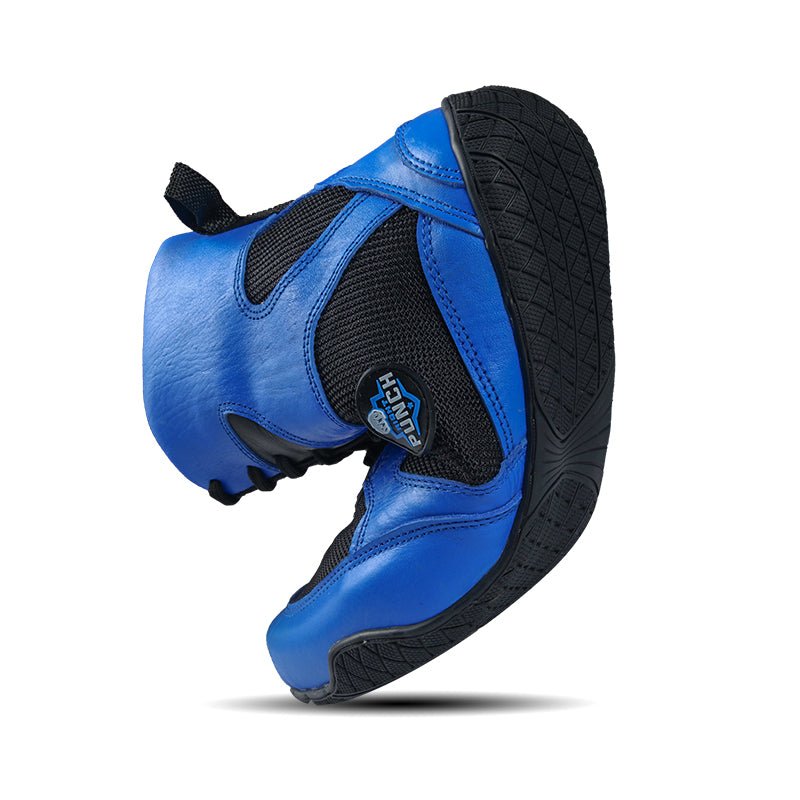 Blue Men's Boxing and Wrestling Boots.