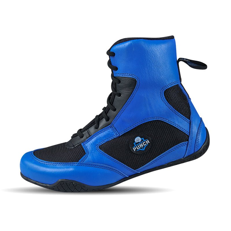 Blue Men's Boxing and Wrestling Boots.