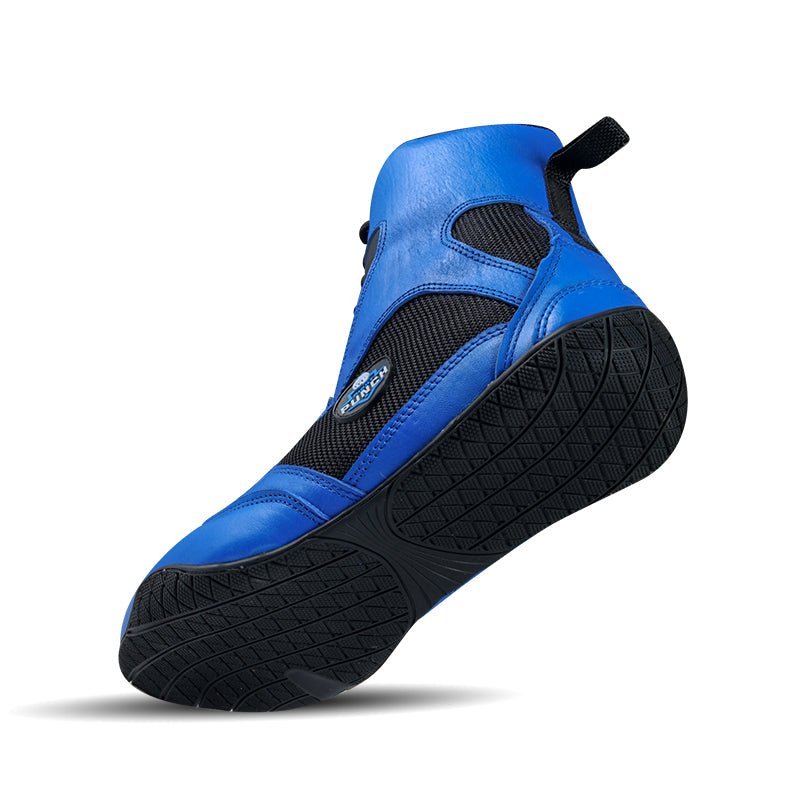 Blue Men's Boxing and Wrestling Boots.