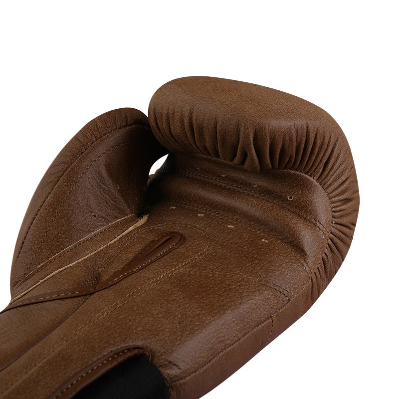 Brown Genuine Leather Boxing Gloves - Real Leather Gloves - RightPunch Sports