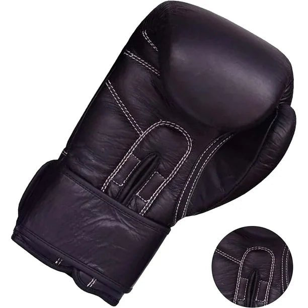 Genuine Leather Boxing Gloves Dark Puce - Unisex Sparring Gloves - RightPunch Sports