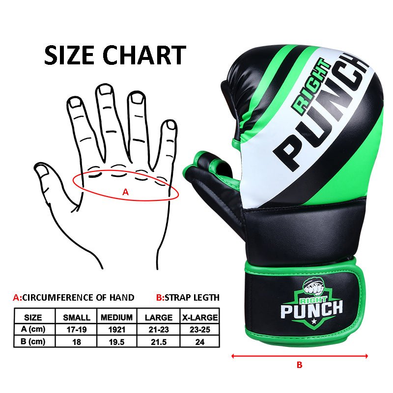 Green MMA Shooter Gloves - RightPunch Sports