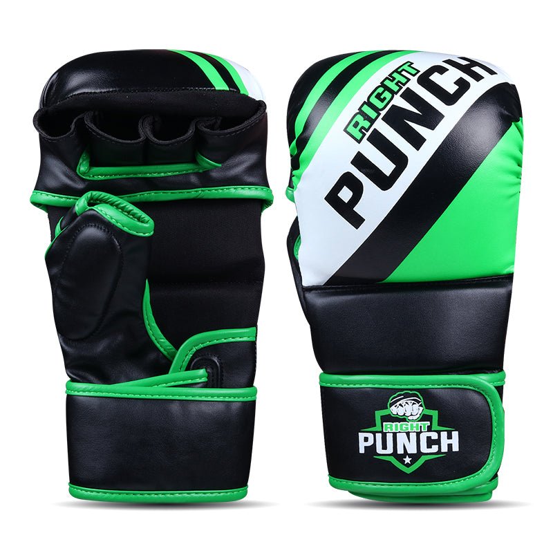 Green MMA Shooter Gloves - RightPunch Sports