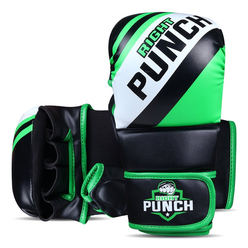 Green MMA Shooter Gloves - RightPunch Sports