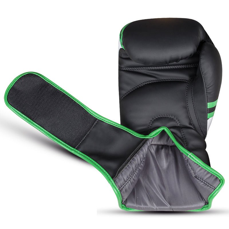 Green Synthetic Leather Boxing Gloves – Durable & Comfortable - RightPunch Sports