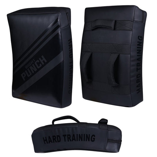 MMA Curved Kick Shield Black - RightPunch Sports