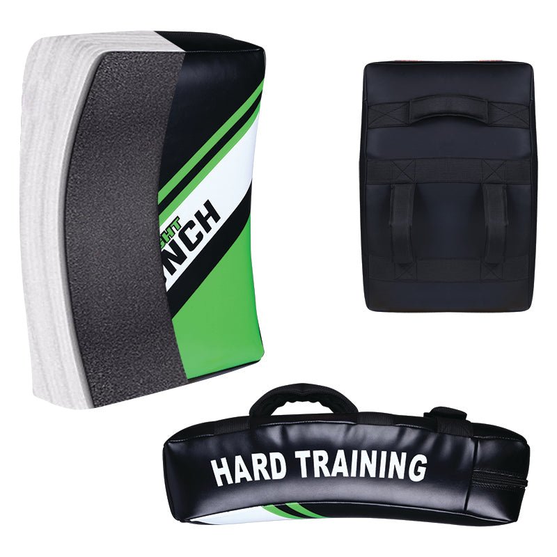 MMA Curved Kick Shield Green - RightPunch Sports