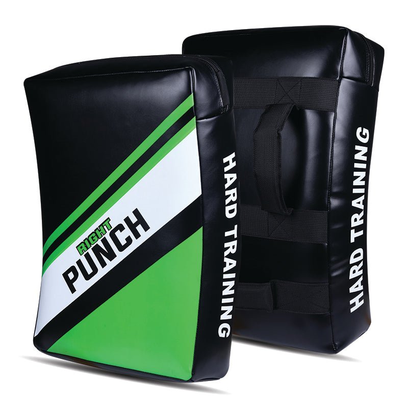 MMA Curved Kick Shield Green - RightPunch Sports