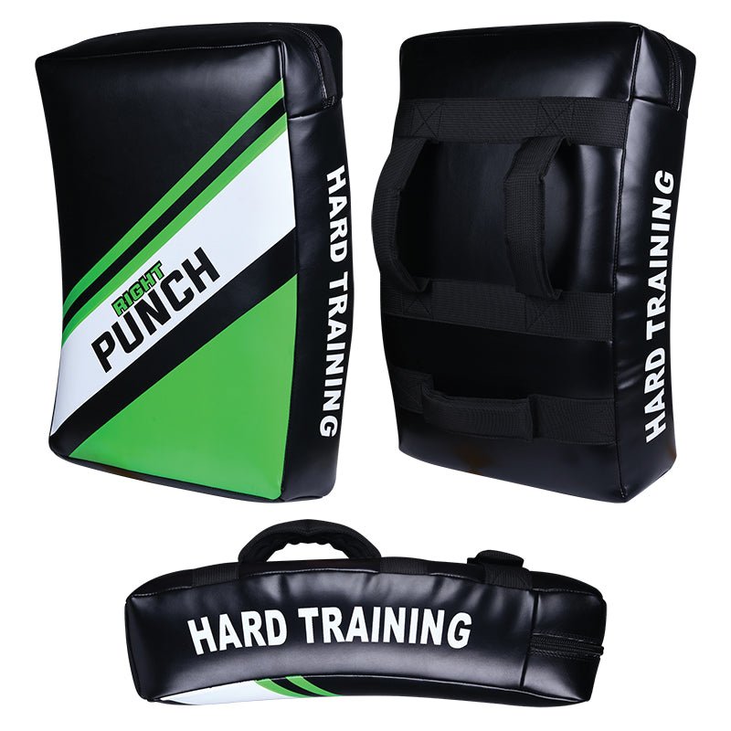 MMA Curved Kick Shield Green - RightPunch Sports