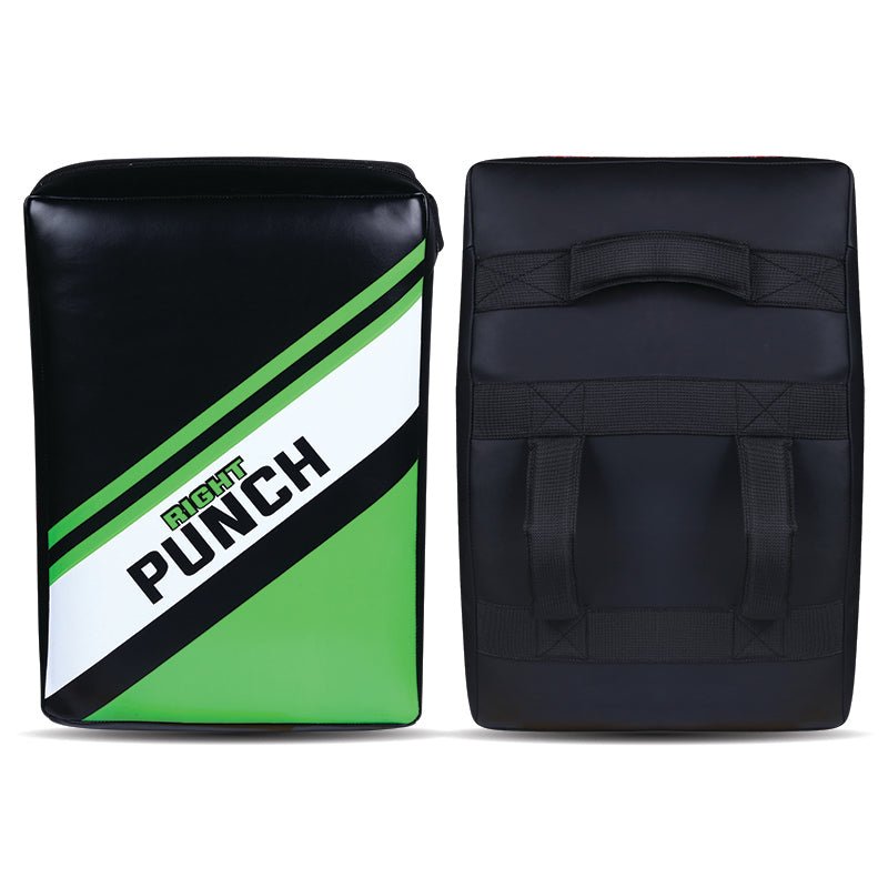 MMA Curved Kick Shield Green - RightPunch Sports