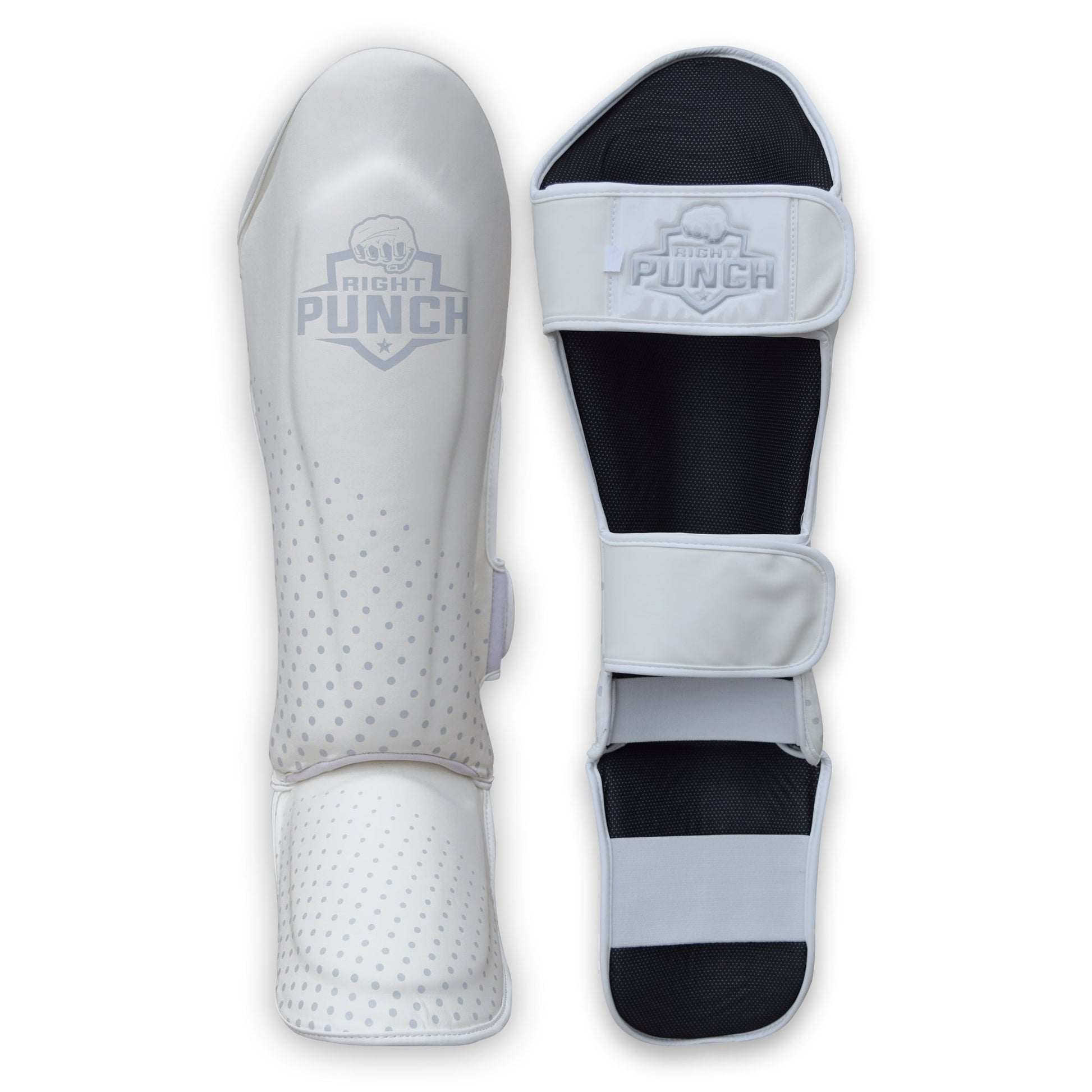 MMA Shin Pads - White MMA Shin Guards - RightPunch Sports