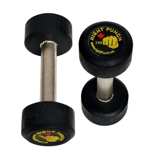 Non - Slip Cast Iron Dumbbells Set for Strenght Training - RightPunch Sports