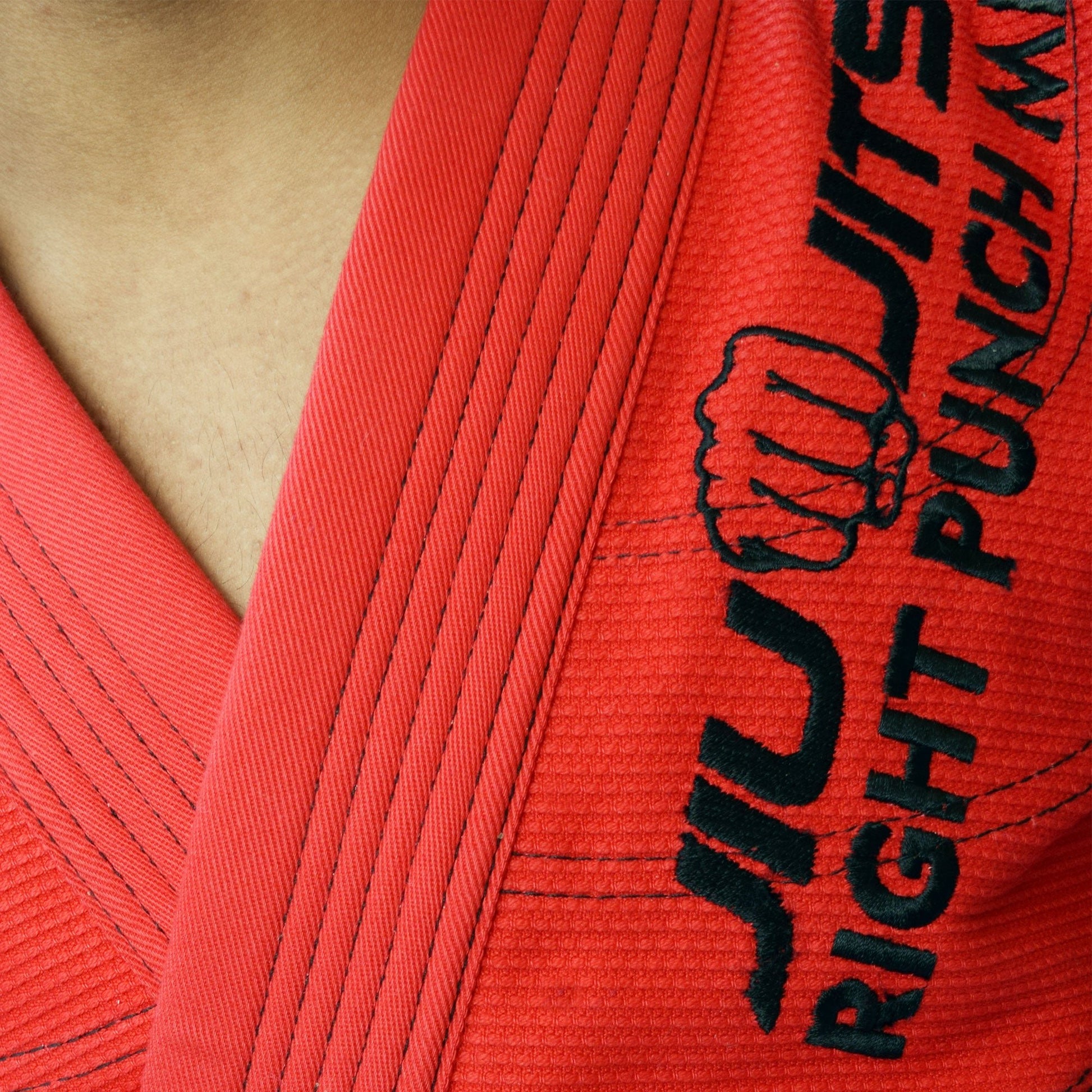 Red Bjj Gi for Kids - Brazilian Jiu Jitsu for Kids With Free Belt - RightPunch Sports