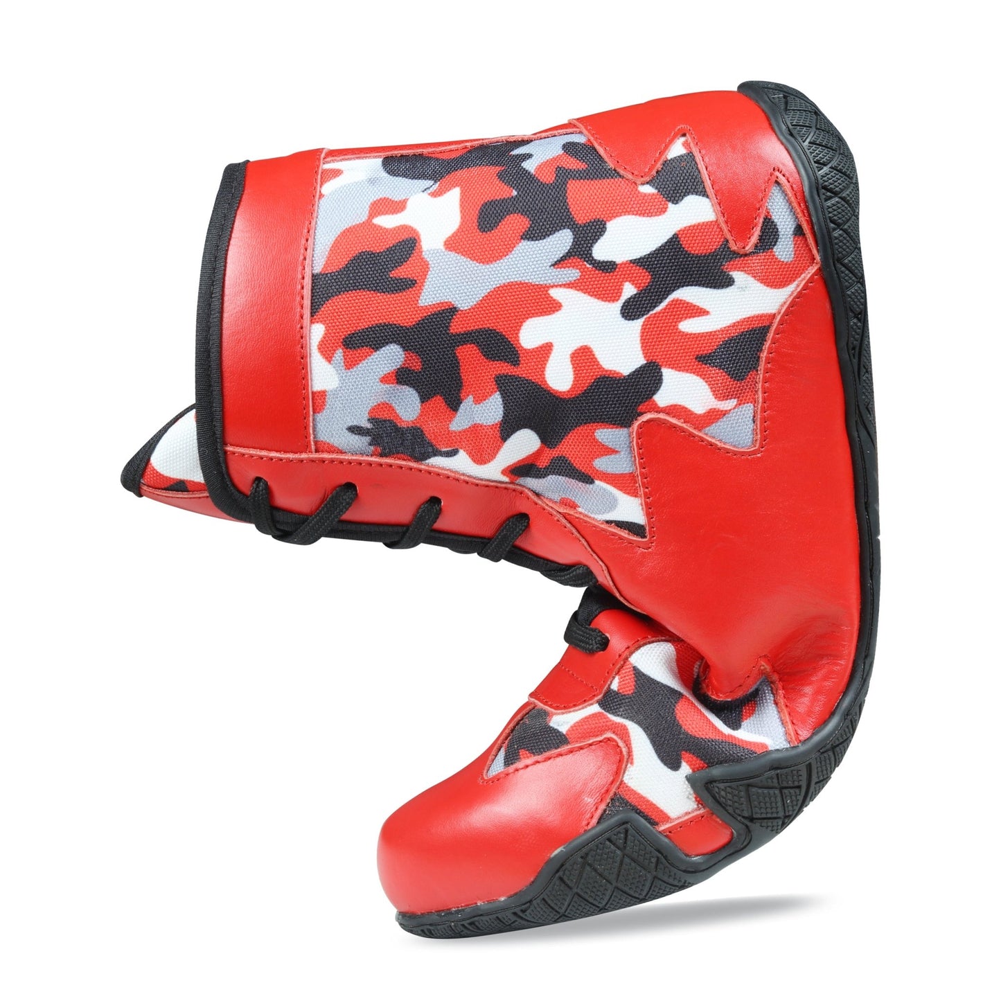 Red Camo Shoes for Boxing and Wrestling - RightPunch Sports