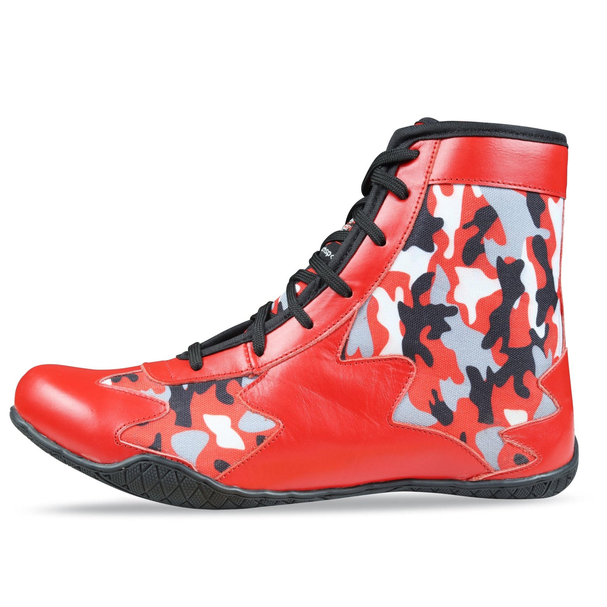 Red Camo Shoes for Boxing and Wrestling - RightPunch Sports