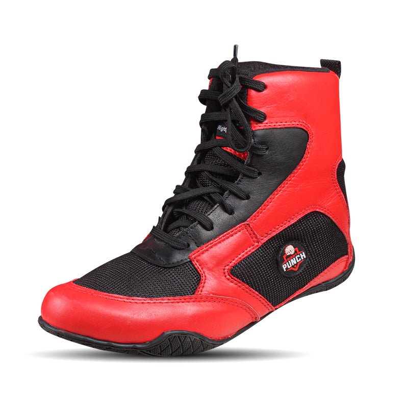 Red Men's Boxing and Wrestling Boots.