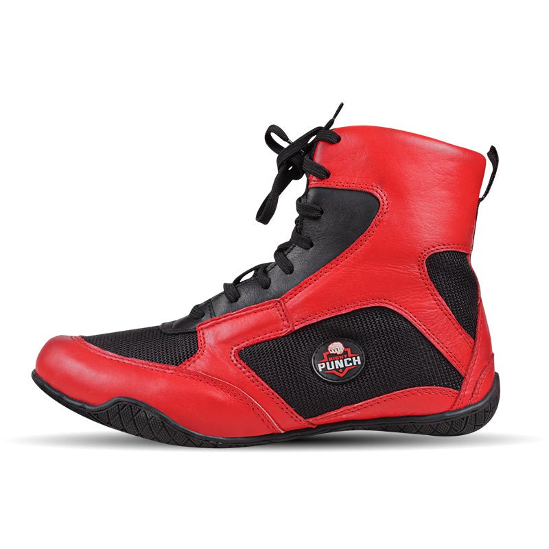 Red Men's Boxing and Wrestling Boots.