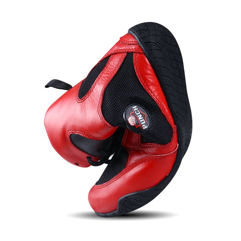 Red Men's Boxing and Wrestling Boots.