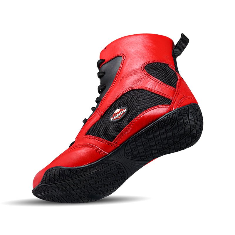 Red Men's Boxing and Wrestling Boots.