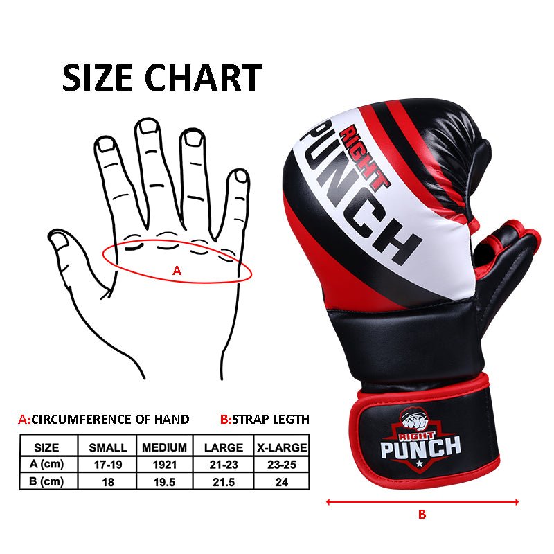 Red MMA Shooter Gloves - RightPunch Sports