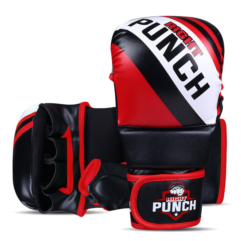 Red MMA Shooter Gloves - RightPunch Sports