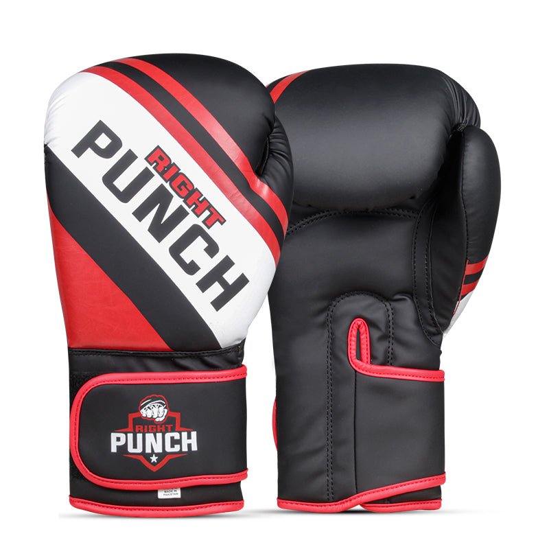 Red Synthetic Leather Boxing Gloves – Durable & Comfortable - RightPunch Sports