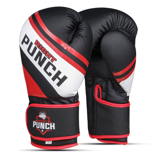 Red Synthetic Leather Boxing Gloves – Durable & Comfortable - RightPunch Sports