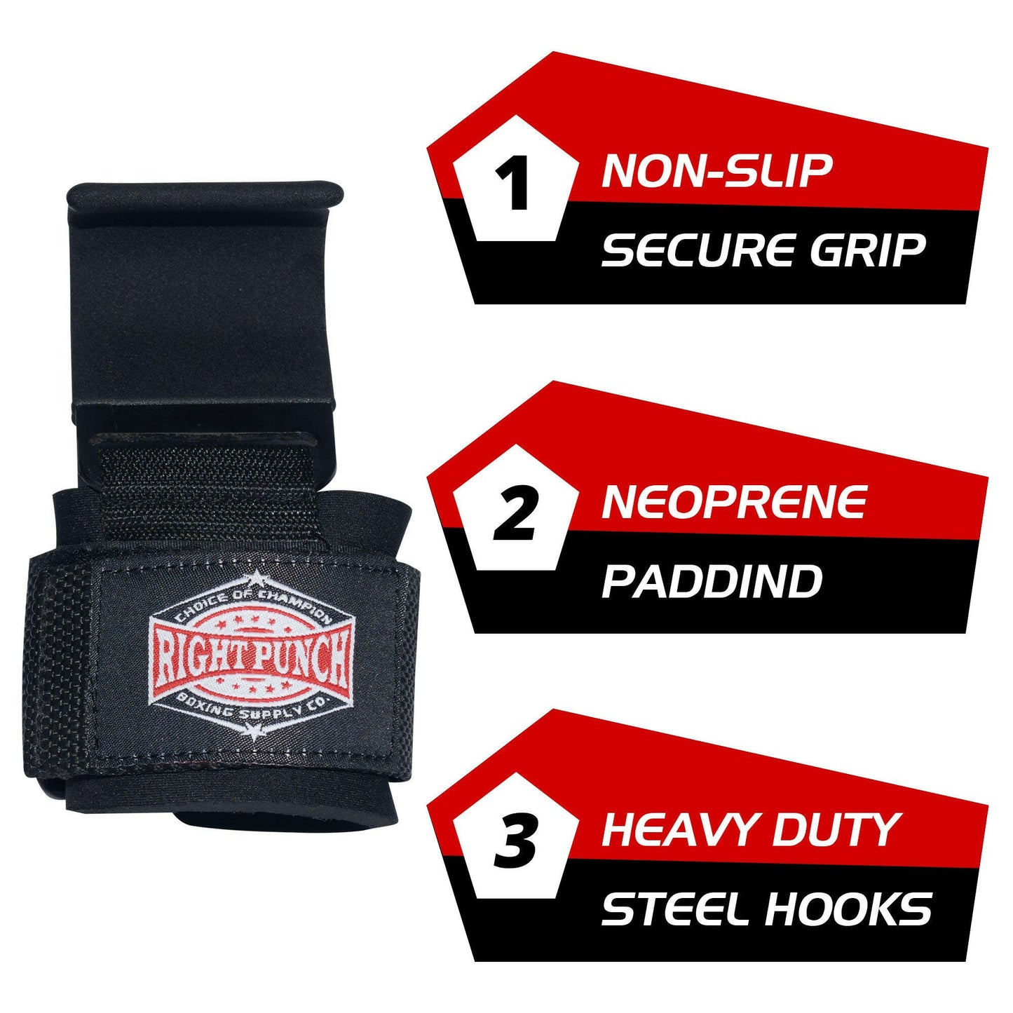 Right Punch Weight Lifting Hook Straps - RightPunch Sports