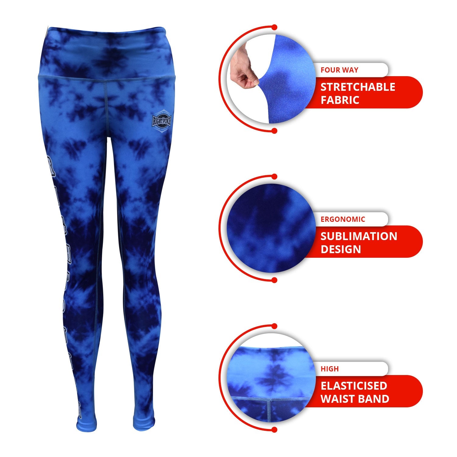 Stratchable High Quality Women Leggings Sublimation Print - RightPunch Sports