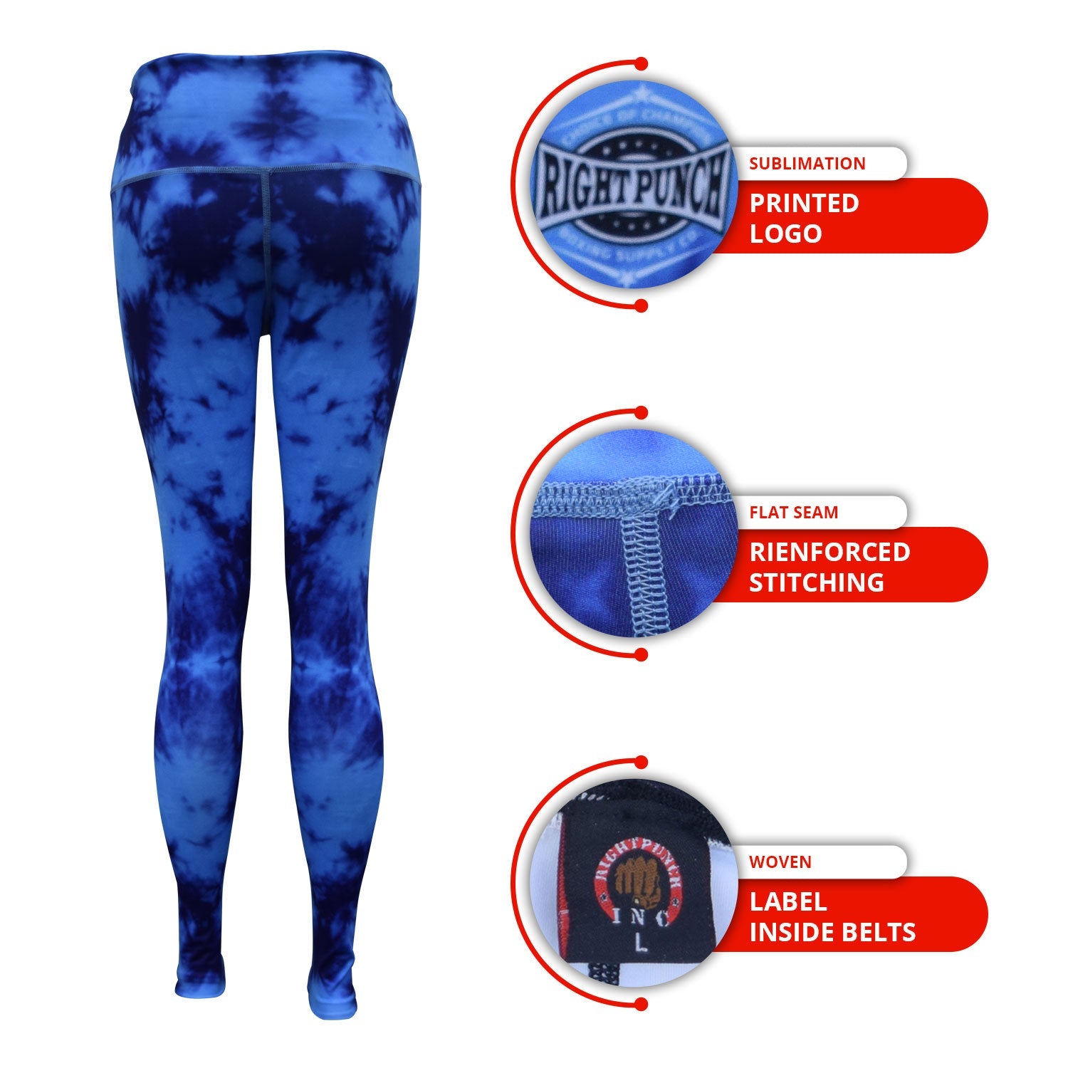 Stratchable High Quality Women Leggings Sublimation Print - RightPunch Sports